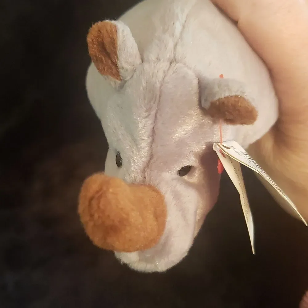 Vintage 1996 Ty Beanie Baby SPIKE the Rhinoceros
